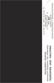 Box back cover for Jumping Jack on the Atari 8-bit.