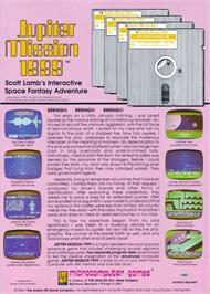 Box back cover for Jupiter Mission 1999 on the Atari 8-bit.