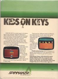Box back cover for Kids On Keys on the Atari 8-bit.