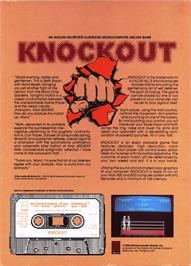 Box back cover for Knockout on the Atari 8-bit.