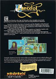 Box back cover for Lancelot on the Atari 8-bit.