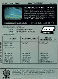 Box back cover for League Challenge on the Atari 8-bit.