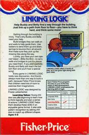 Box back cover for Linking Logic on the Atari 8-bit.