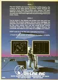 Box back cover for Marauder on the Atari 8-bit.