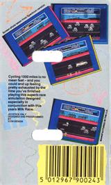 Box back cover for Milk Race on the Atari 8-bit.