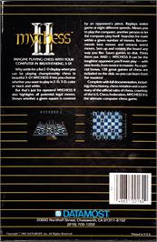 Box back cover for Mychess 2 on the Atari 8-bit.