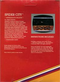 Box back cover for New York City on the Atari 8-bit.
