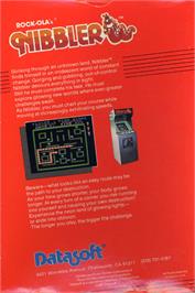 Box back cover for Nibbler on the Atari 8-bit.