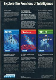 Box back cover for Odin on the Atari 8-bit.