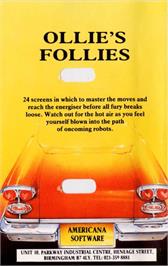 Box back cover for Ollie's Follies on the Atari 8-bit.