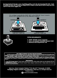 Box back cover for Pac-man on the Atari 8-bit.