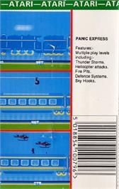 Box back cover for Panic Express on the Atari 8-bit.