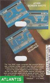 Box back cover for Periscope Up on the Atari 8-bit.