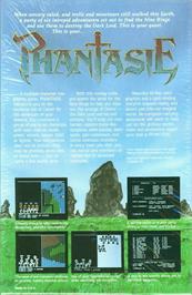 Box back cover for Phantasie on the Atari 8-bit.