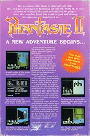Box back cover for Phantasie 2 on the Atari 8-bit.
