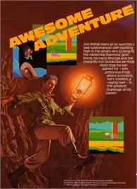 Box back cover for Pitfall II on the Atari 8-bit.