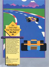 Box back cover for Pole Position on the Atari 8-bit.