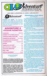 Box back cover for Pyramid of Doom on the Atari 8-bit.