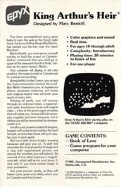 Box back cover for Quest For Power on the Atari 8-bit.