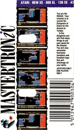 Box back cover for Rogue on the Atari 8-bit.
