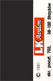 Box back cover for Saper on the Atari 8-bit.
