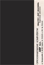 Box back cover for Skarbnik on the Atari 8-bit.