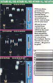 Box back cover for Space Wars on the Atari 8-bit.