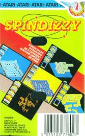 Box back cover for Spindizzy on the Atari 8-bit.