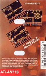 Box back cover for Spooky Castle on the Atari 8-bit.