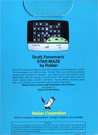Box back cover for Star Maze on the Atari 8-bit.