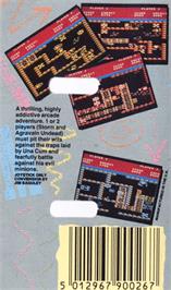 Box back cover for Storm on the Atari 8-bit.