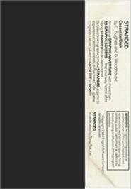 Box back cover for Stranded on the Atari 8-bit.