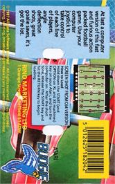 Box back cover for Table Football on the Atari 8-bit.