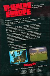 Box back cover for Theatre Europe on the Atari 8-bit.