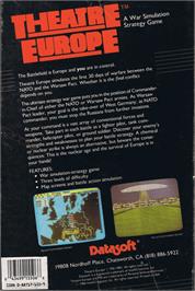 Box back cover for Theatre Europe on the Atari 8-bit.