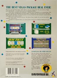 Box back cover for Video Vegas on the Atari 8-bit.