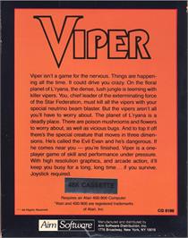 Box back cover for Viper on the Atari 8-bit.