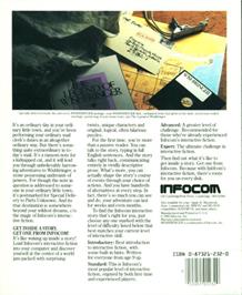 Box back cover for Wishbringer on the Atari 8-bit.