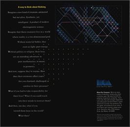 Box back cover for Worms on the Atari 8-bit.