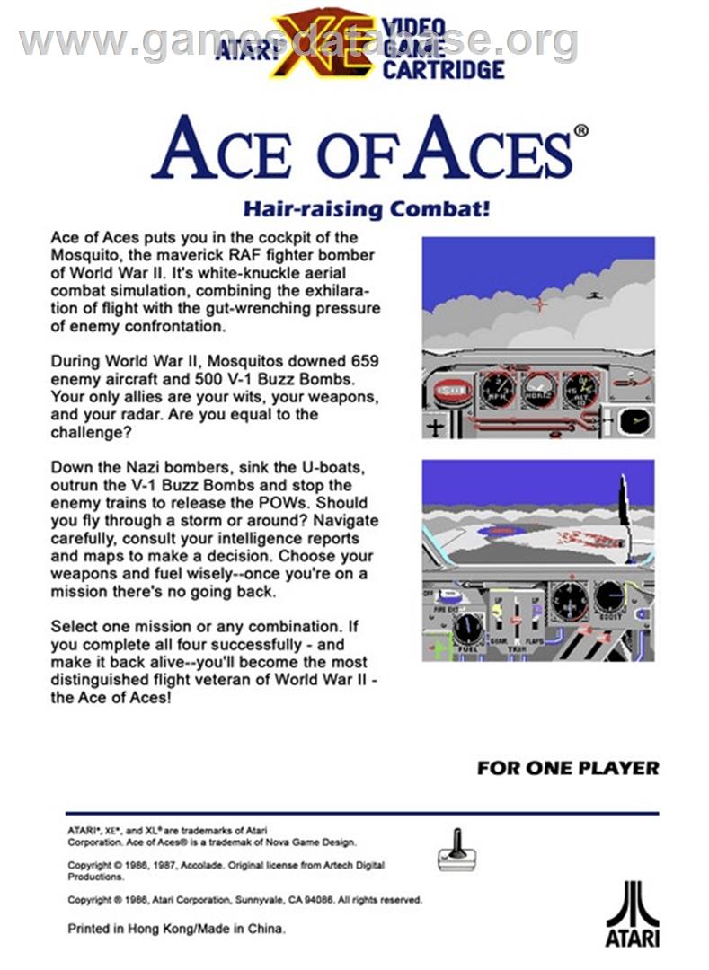 Ace of Aces - Atari 8-bit - Artwork - Box Back