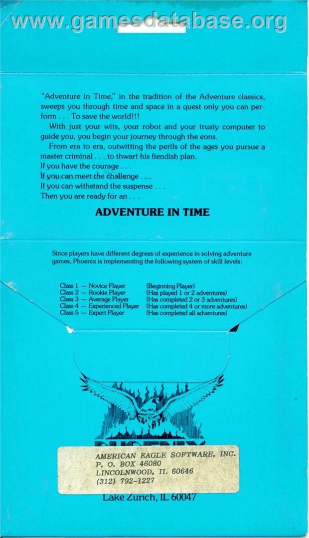Adventures of Robbo - Atari 8-bit - Artwork - Box Back