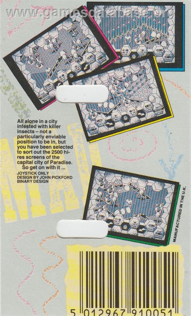Amaurote - Atari 8-bit - Artwork - Box Back