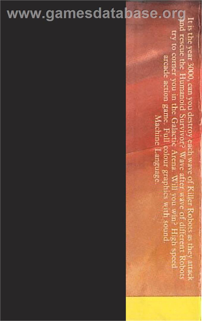 Arena 3000 - Atari 8-bit - Artwork - Box Back