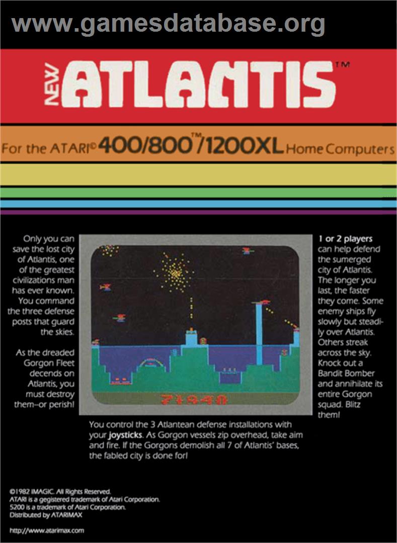 Atlantis - Atari 8-bit - Artwork - Box Back