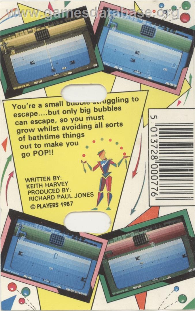 Bubble Trouble - Atari 8-bit - Artwork - Box Back