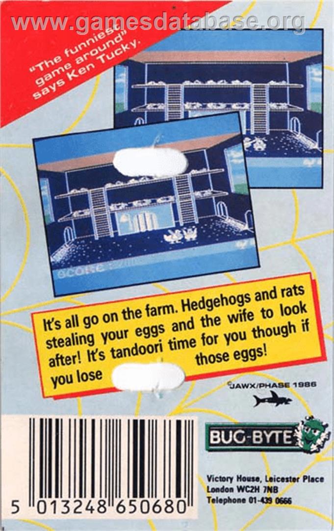 Chicken Chase - Atari 8-bit - Artwork - Box Back