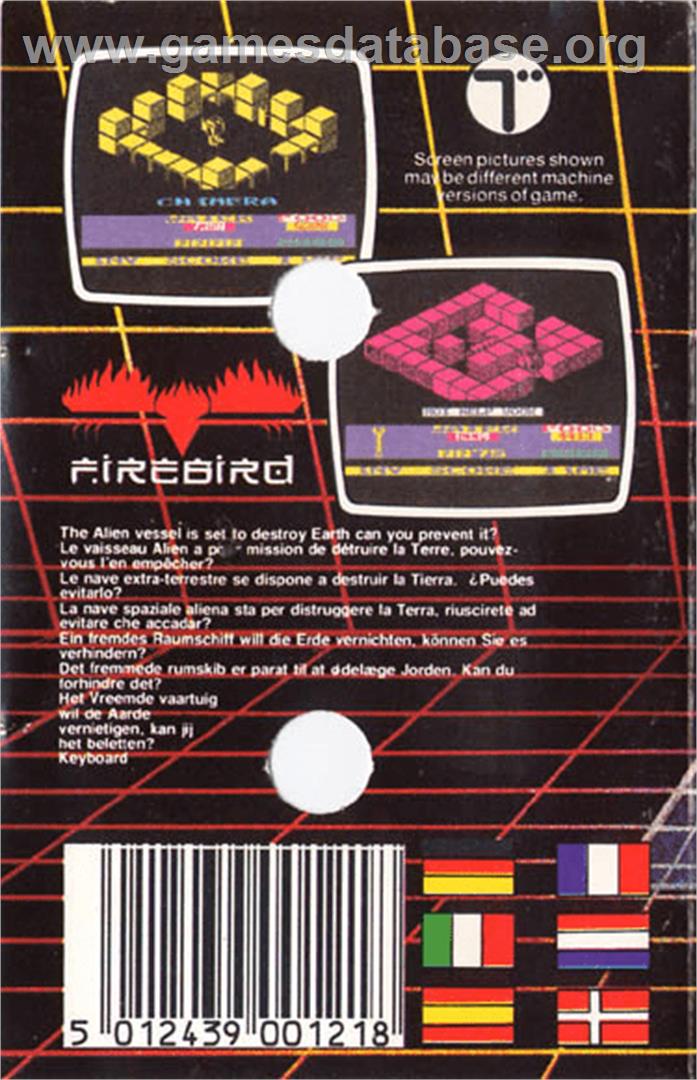 Chimera - Atari 8-bit - Artwork - Box Back
