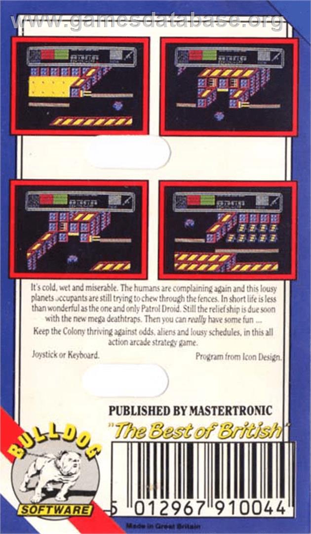 Colony - Atari 8-bit - Artwork - Box Back