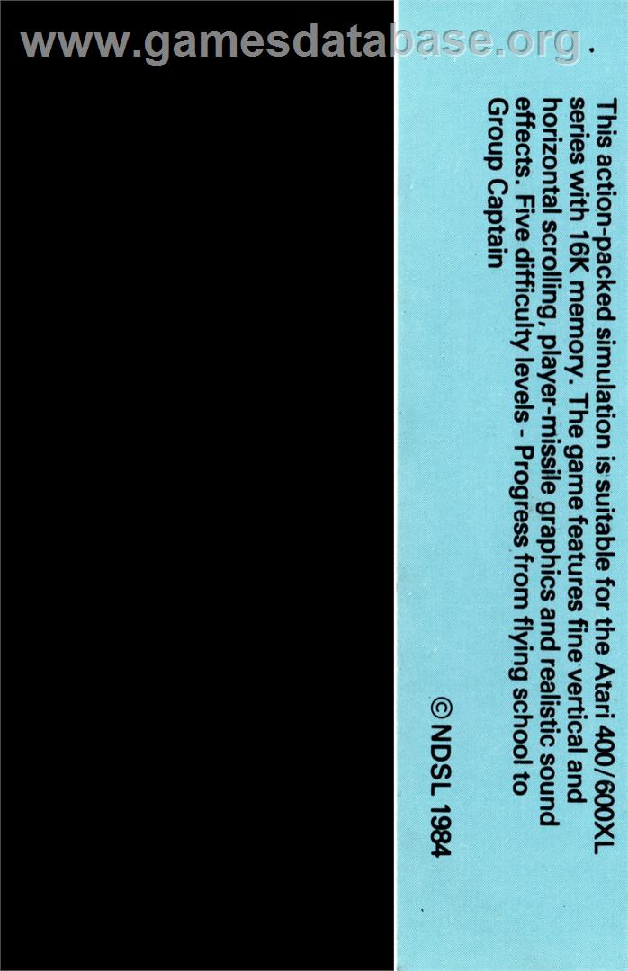 Dambusters - Atari 8-bit - Artwork - Box Back