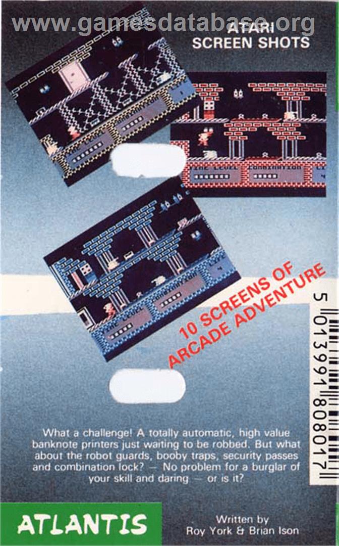 Daylight Robbery - Atari 8-bit - Artwork - Box Back